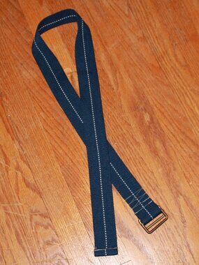 Unknown Brand Pinstripe Accent Fabric Belt
